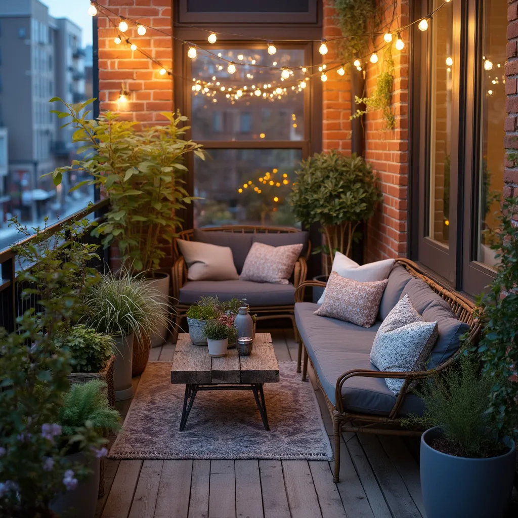 Balkon proměněný v relaxační zónu
